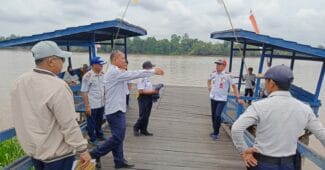 Peninjauan Lokasi Rencana Pelabuhan Mengkatip oleh Dinas Perhubungan Provinsi Kalimantan Tengah